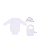 Set tutina cappellino e bavaglino per neonato Polo Ralph Lauren Kids bianco con motivo Polo Bear - Rubino Kids
