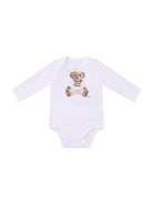 Set tutina cappellino e bavaglino per neonato Polo Ralph Lauren Kids bianco con motivo Polo Bear - Rubino Kids