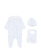 Set tutina cappellino per neonato Givenchy Kids azzurro con stampa grafica all - over - Rubino Kids