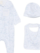 Set tutina cappellino per neonato Givenchy Kids azzurro con stampa grafica all - over - Rubino Kids