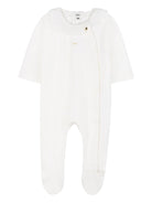 Set tutina e bavaglini per neonata Chloé Kids beige con chiusura con bottone a pressione - Rubino Kids