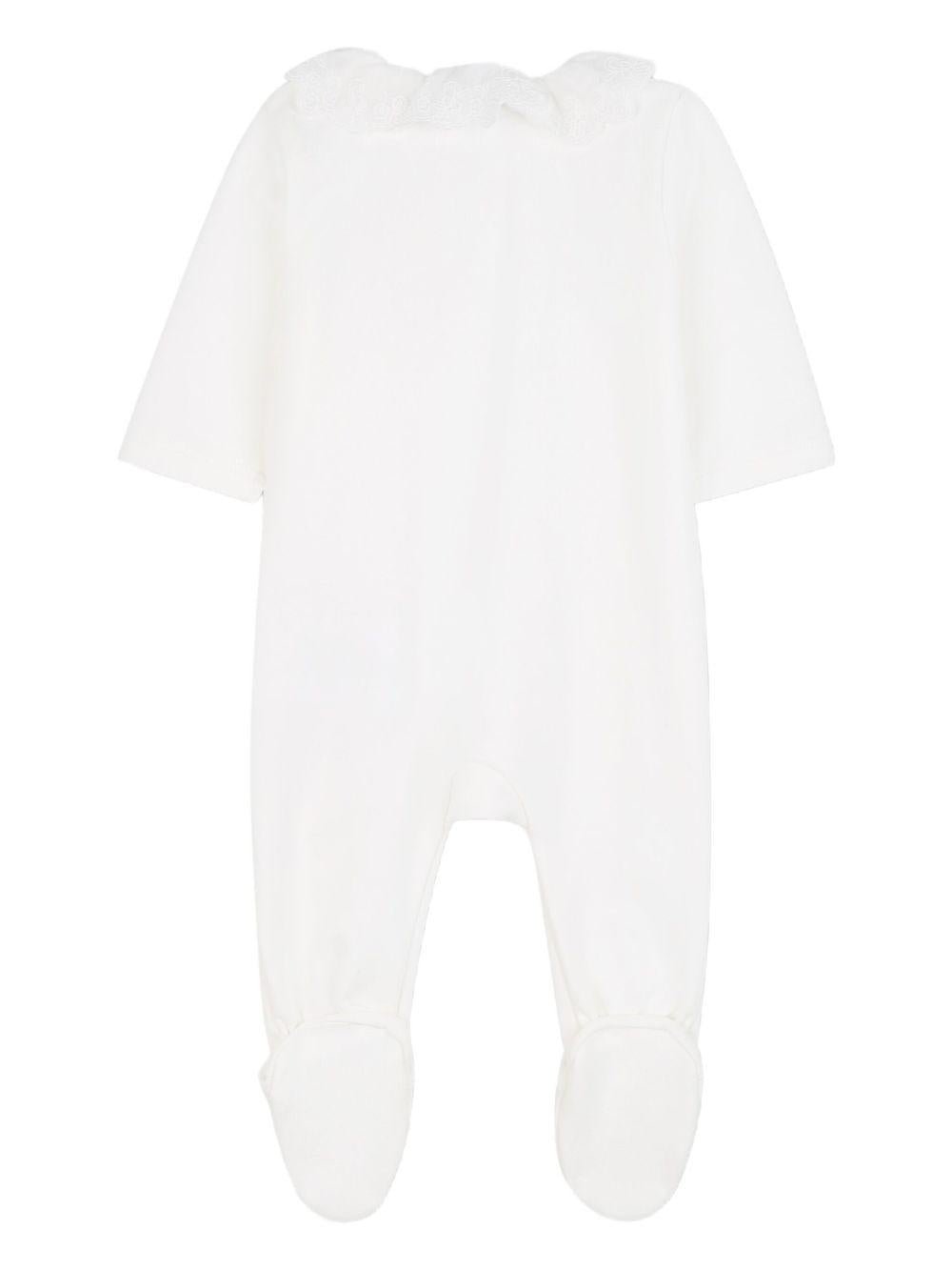 Set tutina e bavaglini per neonata Chloé Kids beige con chiusura con bottone a pressione - Rubino Kids