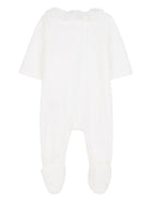 Set tutina e bavaglini per neonata Chloé Kids beige con chiusura con bottone a pressione - Rubino Kids