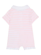 Set tutina e bavaglino per neonata Balmain Kids rosa con motivo a righe - Rubino Kids