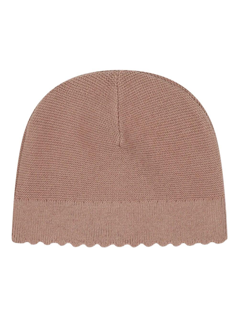 Set tutina e cappellino per neonata Chloé Kids marrone con colletto con increspature - Rubino Kids