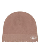 Set tutina e cappellino per neonata Chloé Kids marrone con colletto con increspature - Rubino Kids