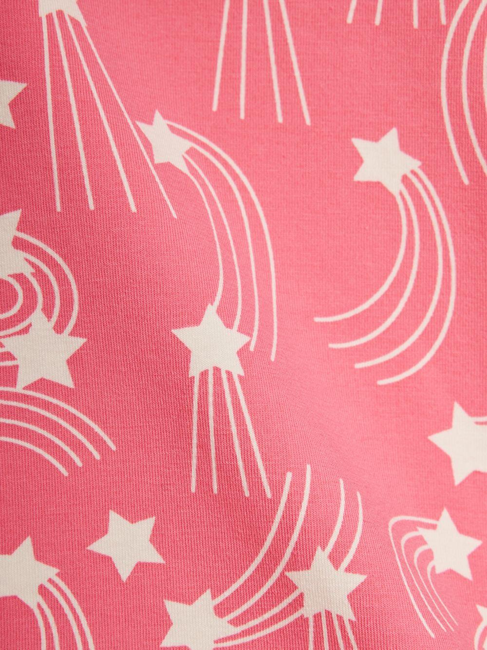 Set tutina e pantaloni per neonata Mini Rodini rosa con stampa a stelle all - over - Rubino Kids