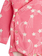 Set tutina e pantaloni per neonata Mini Rodini rosa con stampa a stelle all - over - Rubino Kids