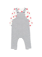 Set tutina e t-shirt per neonati Petit Bateau multicolor con design a righe - Rubino Kids