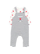 Set tutina e t-shirt per neonati Petit Bateau multicolor con design a righe - Rubino Kids