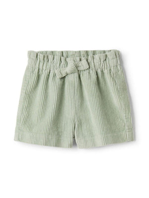 Shorts a coste per neonato Il Gufo verde con vita elasticizzata