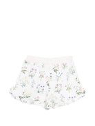 Shorts Acacia per bambina Molo bianchi con stampa fiori - Rubino Kids