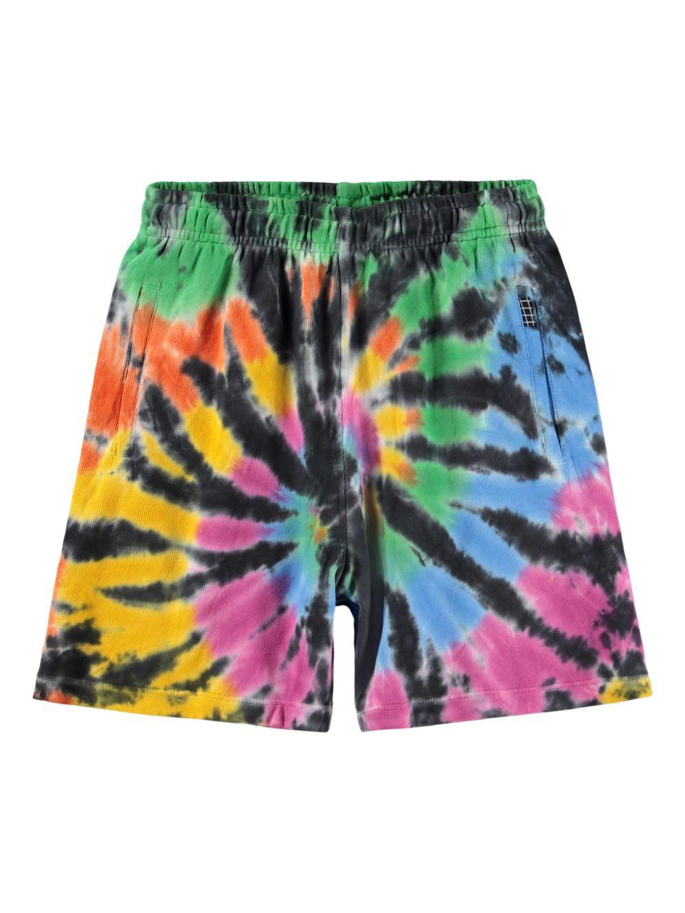 Shorts Amil per bambina Molo multicolore con fantasia tie - dye - Rubino Kids