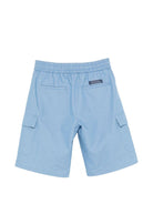 Shorts cargo per bambino TRUSSARDI JUNIOR azzurro con coulisse - Rubino Kids