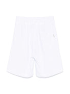Shorts con pieghe per bambino Paolo Pecora Kids bianco con chiusura frontale - Rubino Kids