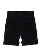 Shorts con ruches per neonato La Stupenderia blu con dettaglio con pince - Rubino Kids