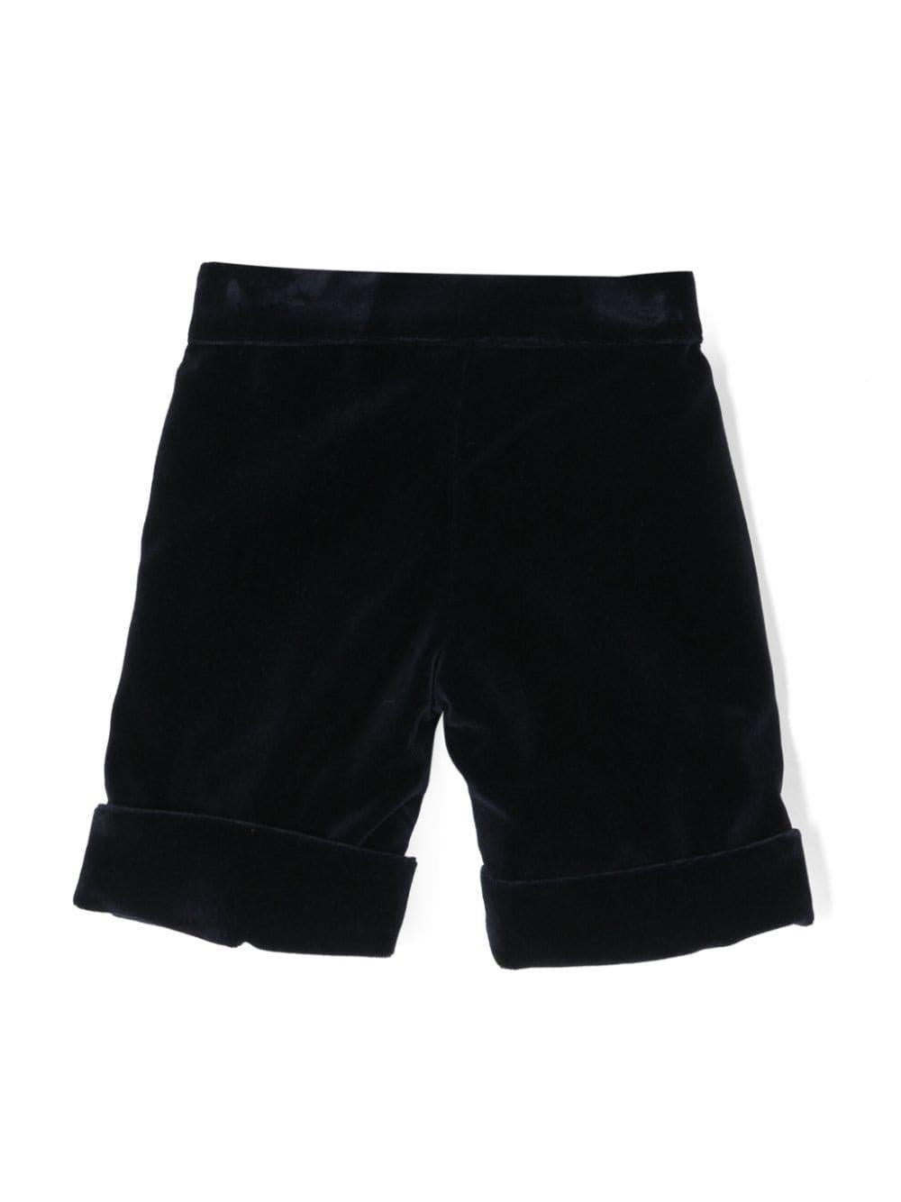 Shorts con ruches per neonato La Stupenderia blu con dettaglio con pince - Rubino Kids