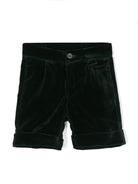 Shorts con ruches per neonato La Stupenderia verde con dettaglio con pince - Rubino Kids