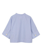 Shorts e camicia per bambina Givenchy Kids azzurro con motivo a righe - Rubino Kids