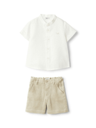 Shorts e camicia per neonato Il Gufo beige - Rubino Kids