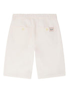 Shorts Elgar per bambino Bonpoint bianchi con coulisse - Rubino Kids