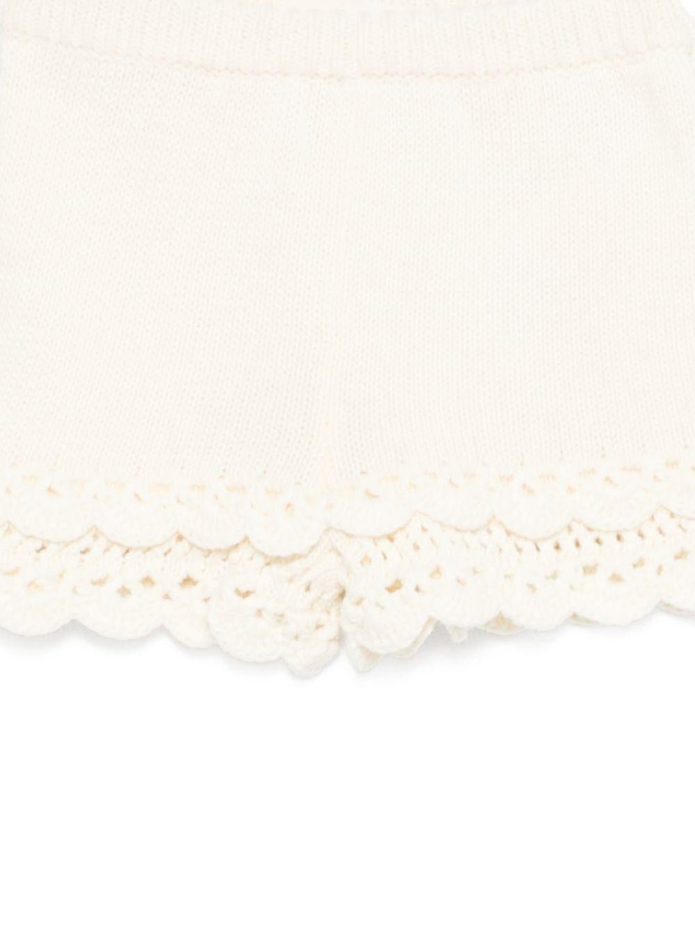 Shorts Mekylana per neonata Louise Misha bianco con bordo a smerlo - Rubino Kids