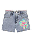 Shorts per bambina Billieblush azzurro con paillettes - Rubino Kids