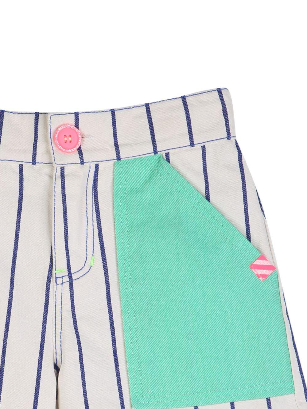 Shorts per bambina Billieblush multicolore con design a righe - Rubino Kids