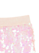 Shorts per bambina Billieblush rosa con decorazione a paillettes - Rubino Kids