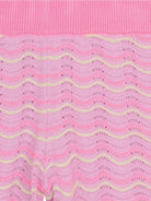 Shorts per bambina Billieblush rosa con motivo a onde in maglia - Rubino Kids