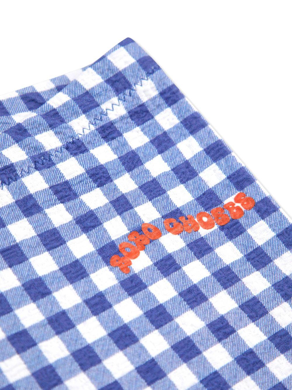 Shorts per bambina Bobo Choses blu a quadri - Rubino Kids