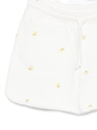 Shorts per bambina Bonpoint bianco con motivo ricamato - Rubino Kids