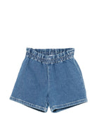 Shorts per bambina Bonpoint denim con vita elasticizzata - Rubino Kids