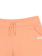 Shorts per bambina Chloé Kids arancione con coulisse - Rubino Kids