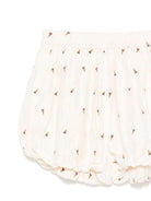 Shorts per bambina Donsje Wiepp beige con dettaglio con ricamo ad ape - Rubino Kids