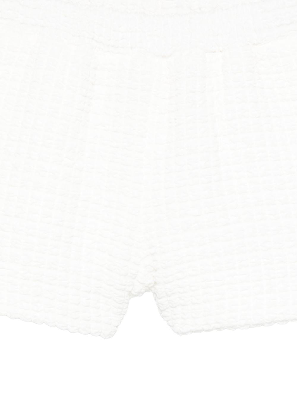Shorts per bambina Douuod Kids bianchi con finitura in rilievo - Rubino Kids
