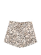 Shorts per bambina Elisabetta Franchi La Mia Bambina beige con stampa animalier - Rubino Kids