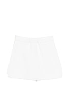 Shorts per bambina Elisabetta Franchi La Mia Bambina bianco con logo - Rubino Kids