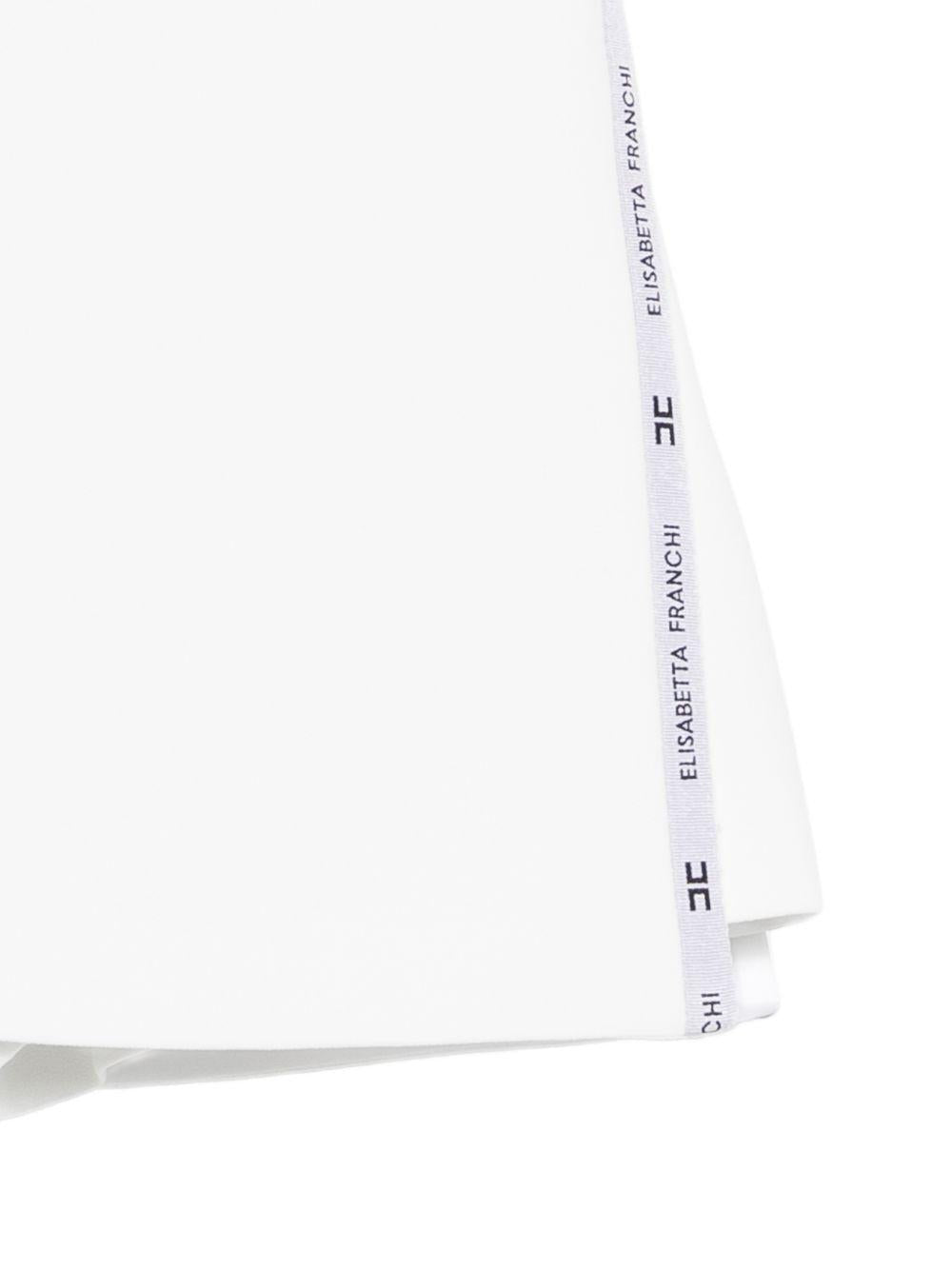 Shorts per bambina Elisabetta Franchi La Mia Bambina bianco con logo - Rubino Kids