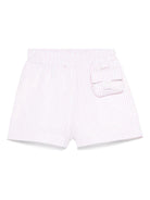 Shorts per bambina Fendi Kids rosa con righe verticali e vita elasticizzata - Rubino Kids