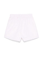 Shorts per bambina Fendi Kids rosa con righe verticali e vita elasticizzata - Rubino Kids