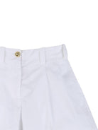 Shorts per bambina Givenchy Kids bianco con pieghe - Rubino Kids