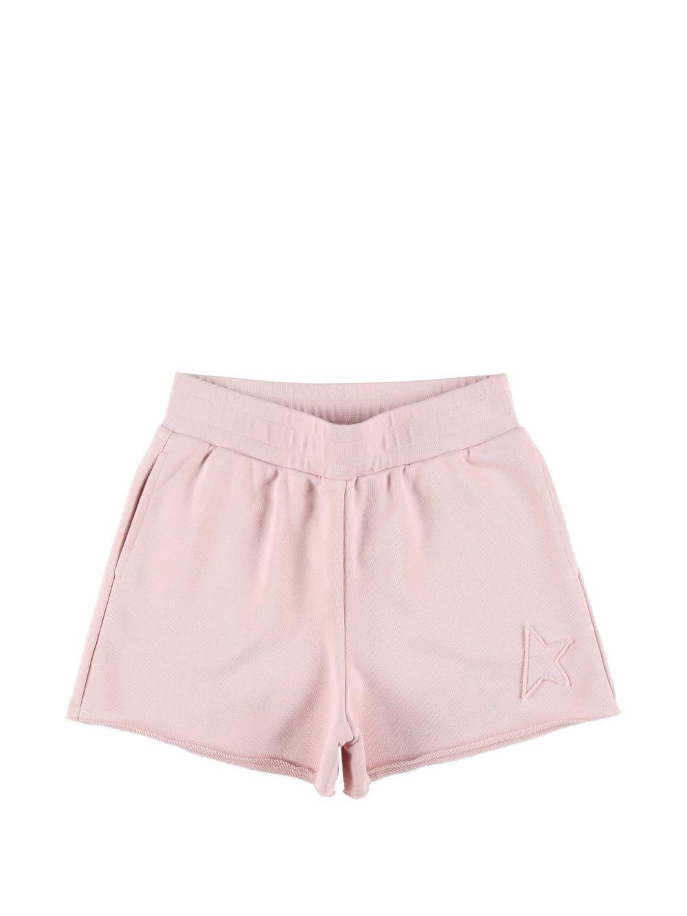 Shorts per bambina Golden Goose Kids rosa con dettaglio stella - Rubino Kids