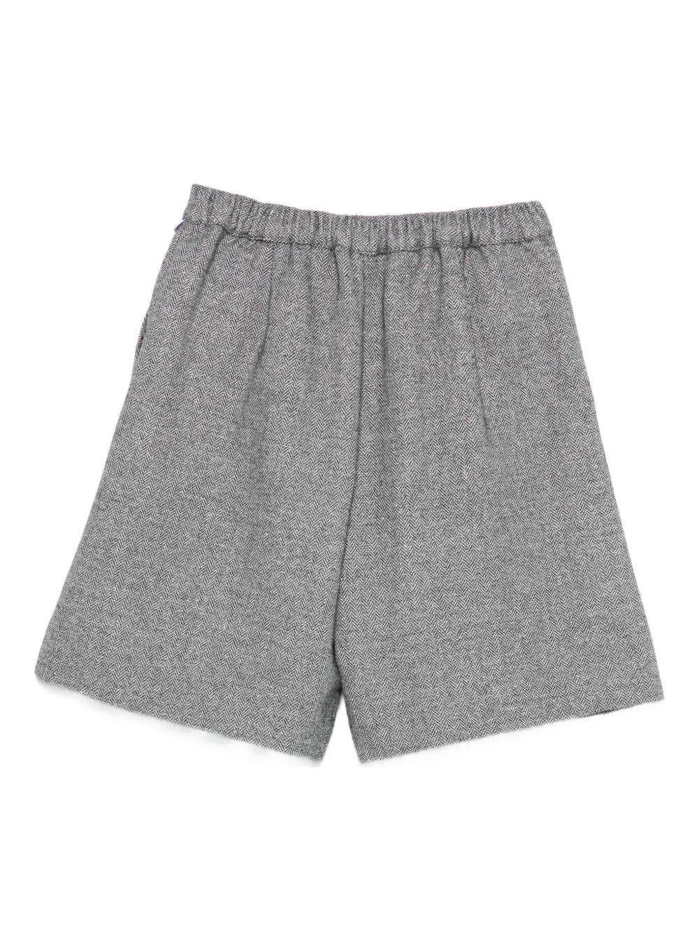 Shorts per bambina Il Gufo grigi con tasche laterali a filetto - Rubino Kids