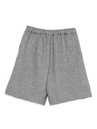 Shorts per bambina Il Gufo grigi con tasche laterali a filetto - Rubino Kids