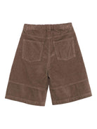 Shorts per bambina Il Gufo marrone in velluto a coste - Rubino Kids