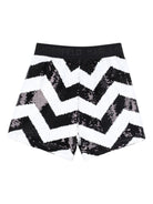 Shorts per bambina Karl Lagerfeld Kids nero con paillettes - Rubino Kids