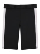 Shorts per bambina Kenzo Kids nero con logo a fiori - Rubino Kids