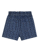 Shorts per bambina Michael Kors Kids blu con stampa geometrica - Rubino Kids