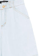 Shorts per bambina Molo denim con applicazione posteriore con logo - Rubino Kids
